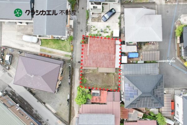 【建築条件無し・解体後更地渡し】有効面積　約４６坪。陽東小学校まで徒歩約５分
