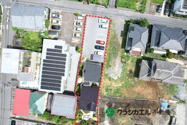 南北に細長い約１５０坪の土地！市内中心部へのアクセス良好