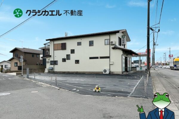 【更地渡し・建築条件なし】 国道沿いの北東角地の約６０坪